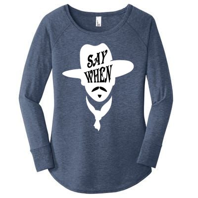 Doc Holliday Say When Women's Perfect Tri Tunic Long Sleeve Shirt