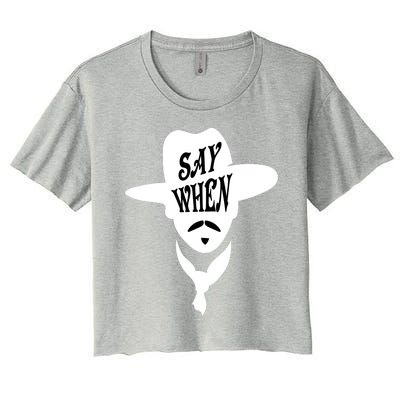 Doc Holliday Say When Women's Crop Top Tee