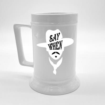 Doc Holliday Say When Beer Stein