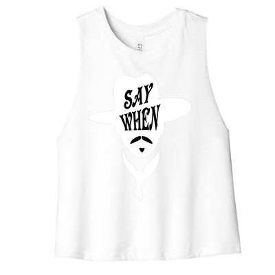 Doc Holliday Say When Women's Racerback Cropped Tank