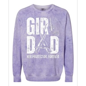 Dad Her Solder Forever Proud Fathers Day Dad Colorblast Crewneck Sweatshirt