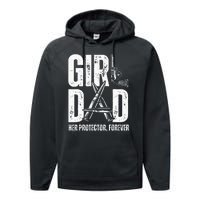 Dad Her Solder Forever Proud Fathers Day Dad Performance Fleece Hoodie