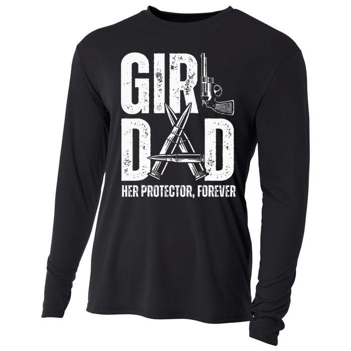 Dad Her Solder Forever Proud Fathers Day Dad Cooling Performance Long Sleeve Crew