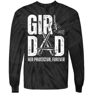 Dad Her Solder Forever Proud Fathers Day Dad Tie-Dye Long Sleeve Shirt