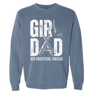 Dad Her Solder Forever Proud Fathers Day Dad Garment-Dyed Sweatshirt