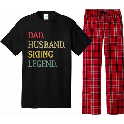 Dad Husband Skiing Legend Vintage Skiing Dad Gift Pajama Set