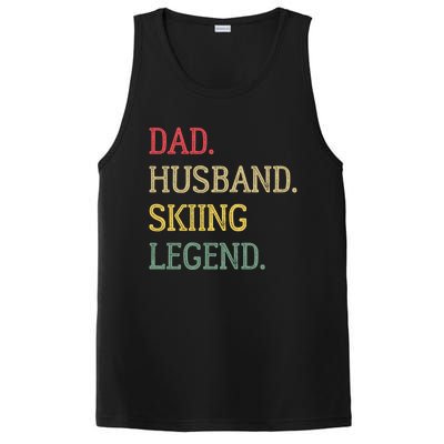 Dad Husband Skiing Legend Vintage Skiing Dad Gift PosiCharge Competitor Tank