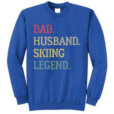 Dad Husband Skiing Legend Vintage Skiing Dad Gift Sweatshirt