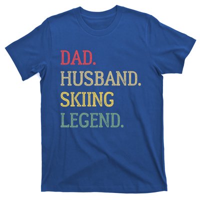 Dad Husband Skiing Legend Vintage Skiing Dad Gift T-Shirt