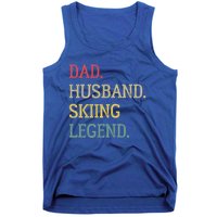 Dad Husband Skiing Legend Vintage Skiing Dad Gift Tank Top