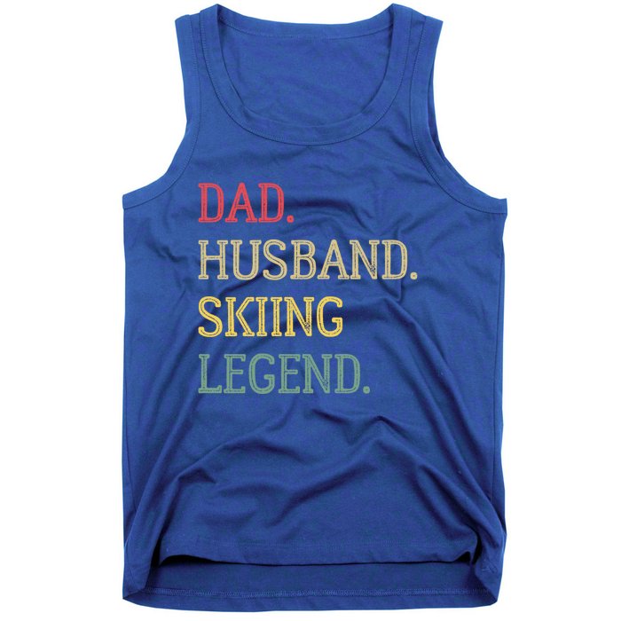 Dad Husband Skiing Legend Vintage Skiing Dad Gift Tank Top