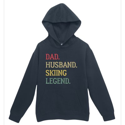 Dad Husband Skiing Legend Vintage Skiing Dad Gift Urban Pullover Hoodie