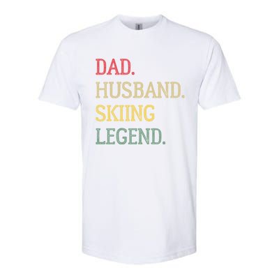 Dad Husband Skiing Legend Vintage Skiing Dad Gift Softstyle CVC T-Shirt