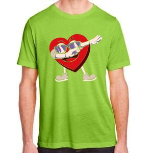 Dabbing Heart Sunglasses Funny Valentines Day Gift Adult ChromaSoft Performance T-Shirt