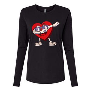 Dabbing Heart Sunglasses Funny Valentines Day Gift Womens Cotton Relaxed Long Sleeve T-Shirt