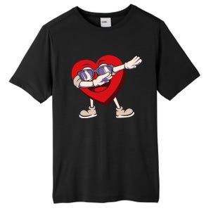 Dabbing Heart Sunglasses Funny Valentines Day Gift Tall Fusion ChromaSoft Performance T-Shirt