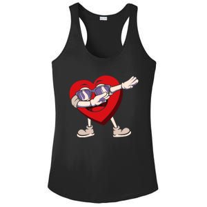 Dabbing Heart Sunglasses Funny Valentines Day Gift Ladies PosiCharge Competitor Racerback Tank