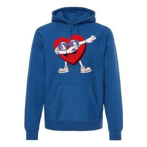 Dabbing Heart Sunglasses Funny Valentines Day Gift Premium Hoodie