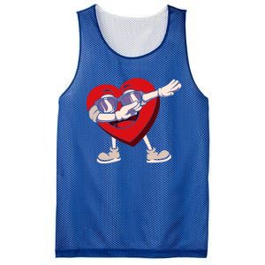 Dabbing Heart Sunglasses Funny Valentines Day Gift Mesh Reversible Basketball Jersey Tank