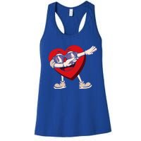 Dabbing Heart Sunglasses Funny Valentines Day Gift Women's Racerback Tank