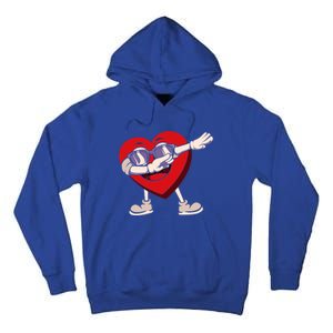 Dabbing Heart Sunglasses Funny Valentines Day Gift Tall Hoodie