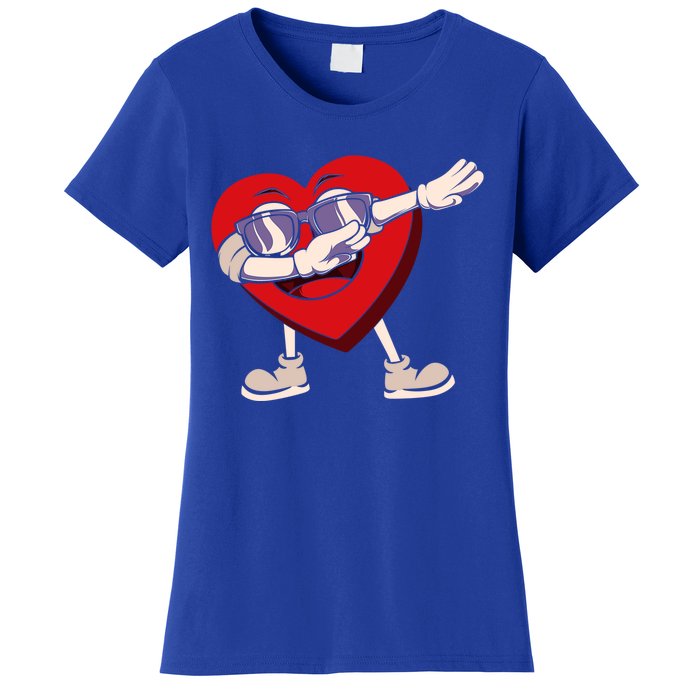 Dabbing Heart Sunglasses Funny Valentines Day Gift Women's T-Shirt