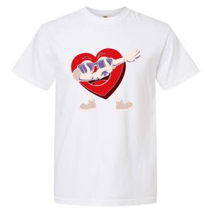 Dabbing Heart Sunglasses Funny Valentines Day Gift Garment-Dyed Heavyweight T-Shirt