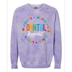 Dental Hygienist Squad Appreciation Week Healthcare Dental Gift Colorblast Crewneck Sweatshirt