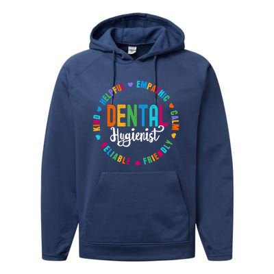 Dental Hygienist Squad Appreciation Week Healthcare Dental Gift Performance Fleece Hoodie