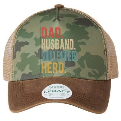 Dad Husband Sound Engineer Hero Great Gift Legacy Tie Dye Trucker Hat