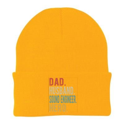 Dad Husband Sound Engineer Hero Great Gift Knit Cap Winter Beanie