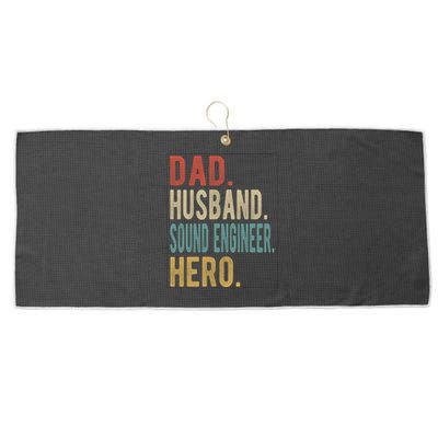 Dad Husband Sound Engineer Hero Great Gift Large Microfiber Waffle Golf Towel