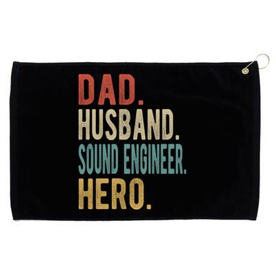 Dad Husband Sound Engineer Hero Great Gift Grommeted Golf Towel