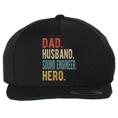 Dad Husband Sound Engineer Hero Great Gift Wool Snapback Cap