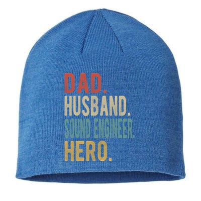 Dad Husband Sound Engineer Hero Great Gift Sustainable Beanie