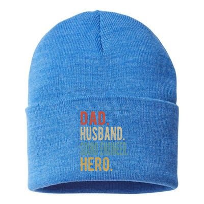 Dad Husband Sound Engineer Hero Great Gift Sustainable Knit Beanie