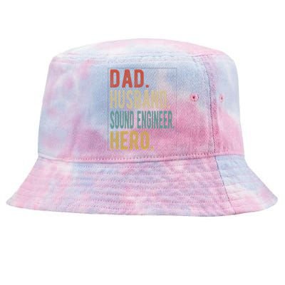 Dad Husband Sound Engineer Hero Great Gift Tie-Dyed Bucket Hat