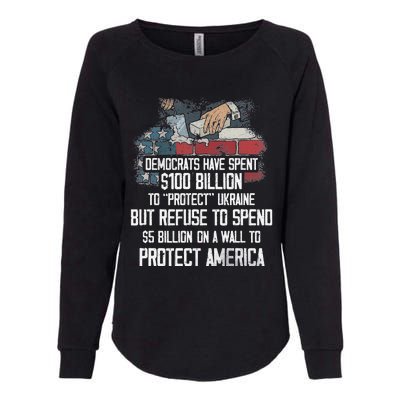 Democrats Have Spent $100 Billion To Protect Ukraine Womens California Wash Sweatshirt