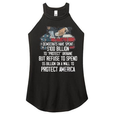 Democrats Have Spent $100 Billion To Protect Ukraine Women's Perfect Tri Rocker Tank