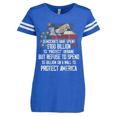 Democrats Have Spent $100 Billion To Protect Ukraine Enza Ladies Jersey Football T-Shirt