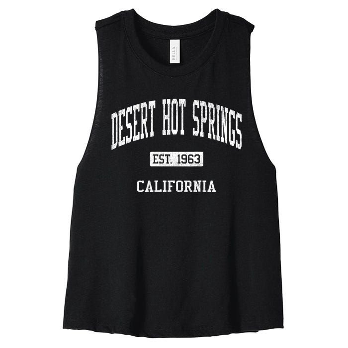 Desert Hot Springs California Ca Js04 Vintage Women's Racerback Cropped Tank