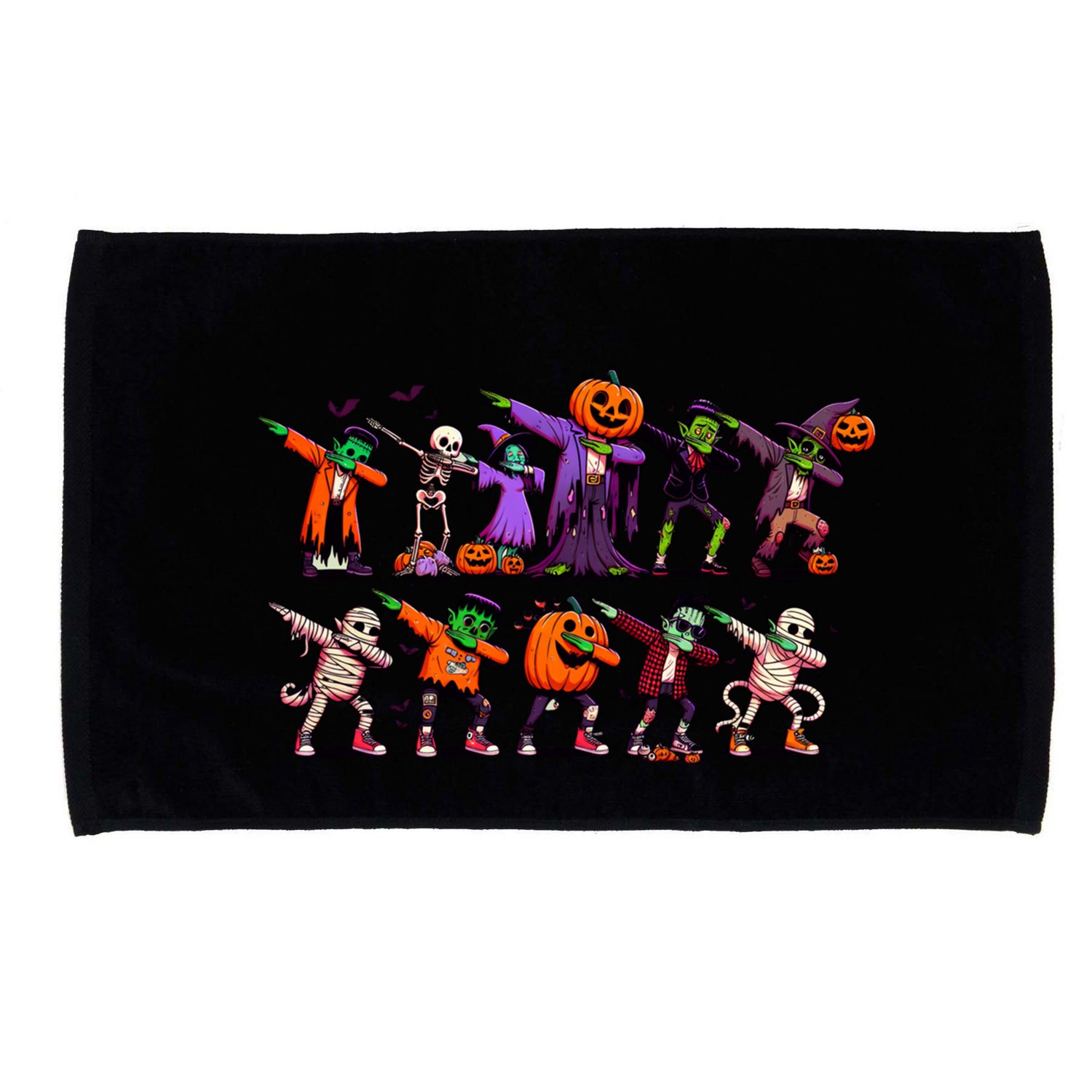 Dabbing Halloween Skeleton Zombie Scary Pumpkin Mummy Funny Gift Microfiber Hand Towel