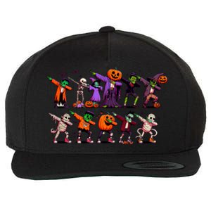 Dabbing Halloween Skeleton Zombie Scary Pumpkin Mummy Funny Gift Wool Snapback Cap