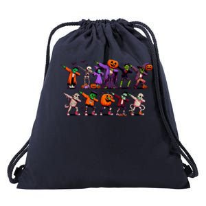 Dabbing Halloween Skeleton Zombie Scary Pumpkin Mummy Funny Gift Drawstring Bag