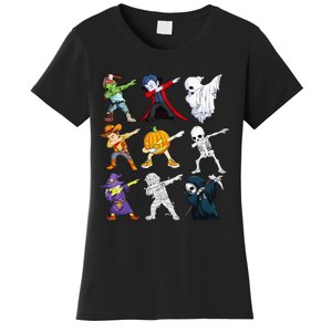 Dabbing Halloween Skeleton Zombie Scary Pumpkin Mummy Women's T-Shirt