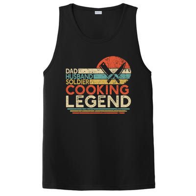 Dad Husband Soldier Cooking Legend Military Chef Gift PosiCharge Competitor Tank