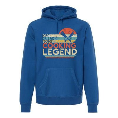 Dad Husband Soldier Cooking Legend Military Chef Gift Premium Hoodie