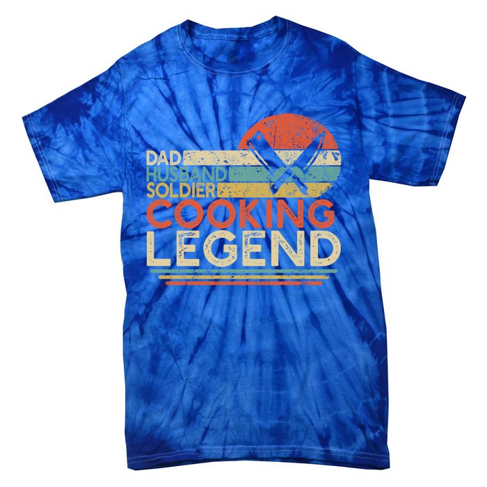 Dad Husband Soldier Cooking Legend Military Chef Gift Tie-Dye T-Shirt