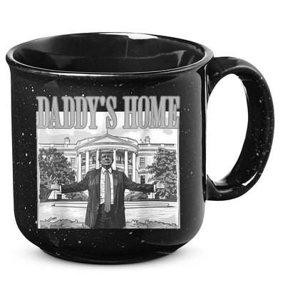 Daddys Home Trump 2024 Maga 2024 Trump Return 45 Sweat 15oz Campfire Ceramic Mug