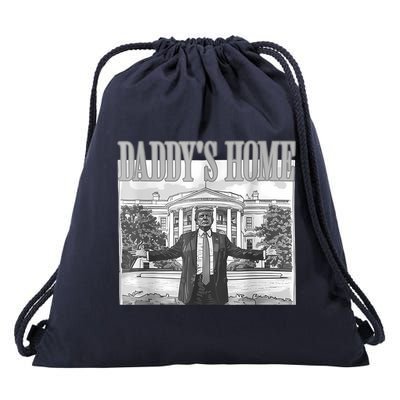 Daddys Home Trump 2024 Maga 2024 Trump Return 45 Sweat Drawstring Bag
